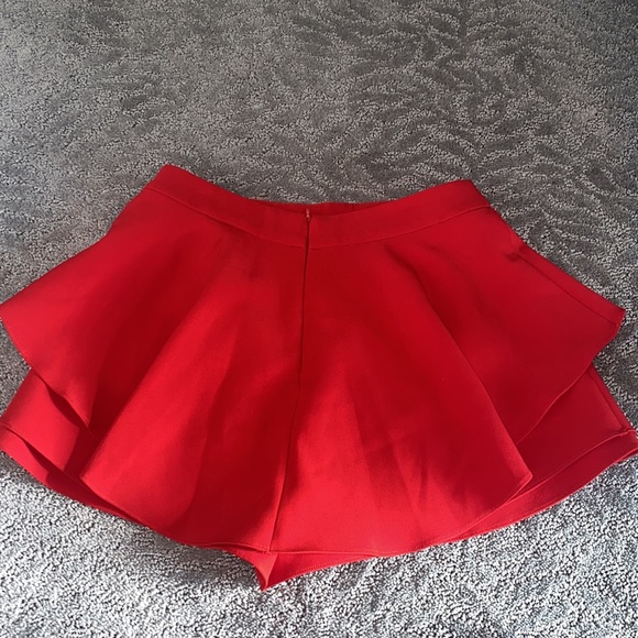 Tiered Detail Red Skort - Picture 2 of 4
